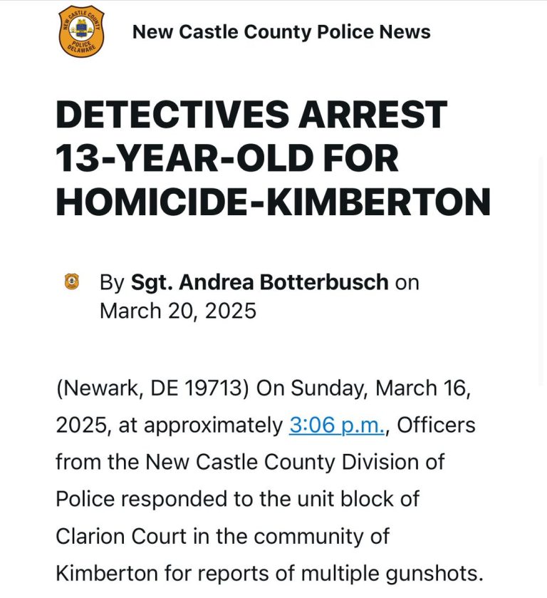 13-Year-Old Arrested for Murder: Shocking Newark Shooting Details