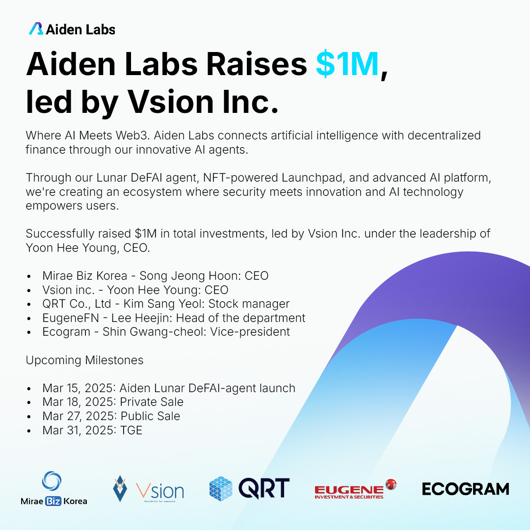 Aiden Labs Raises $1M: Vision Inc. CEO Sparks Controversy!