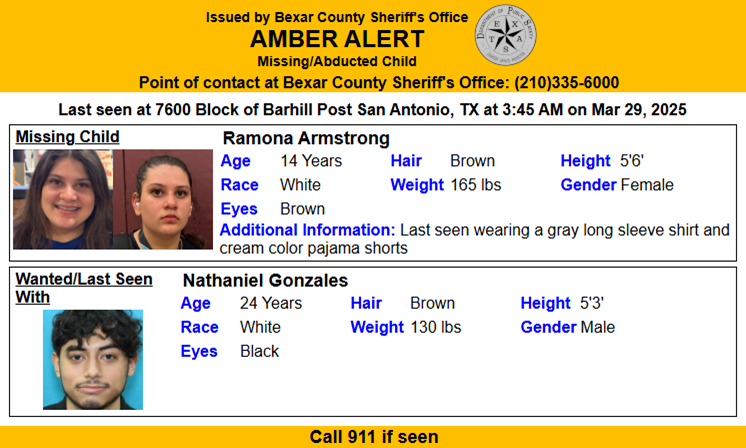 BREAKING: Amber Alert Issued for Missing San Antonio Girl!