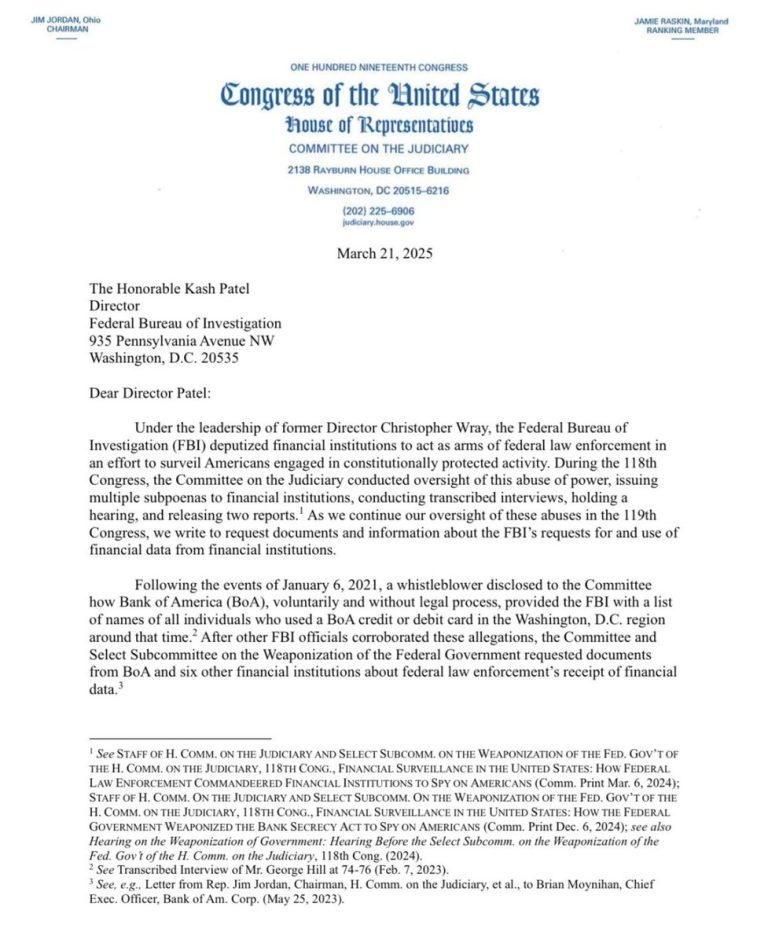 BREAKING: Biden-Harris FBI Spied on Americans' Finances!