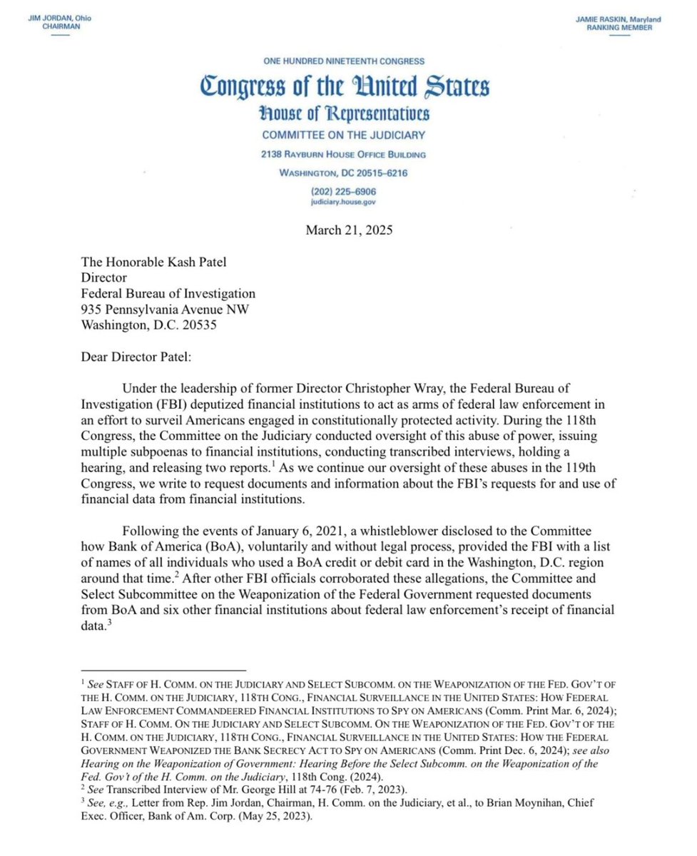 BREAKING: Biden-Harris FBI Spied on Americans' Finances!