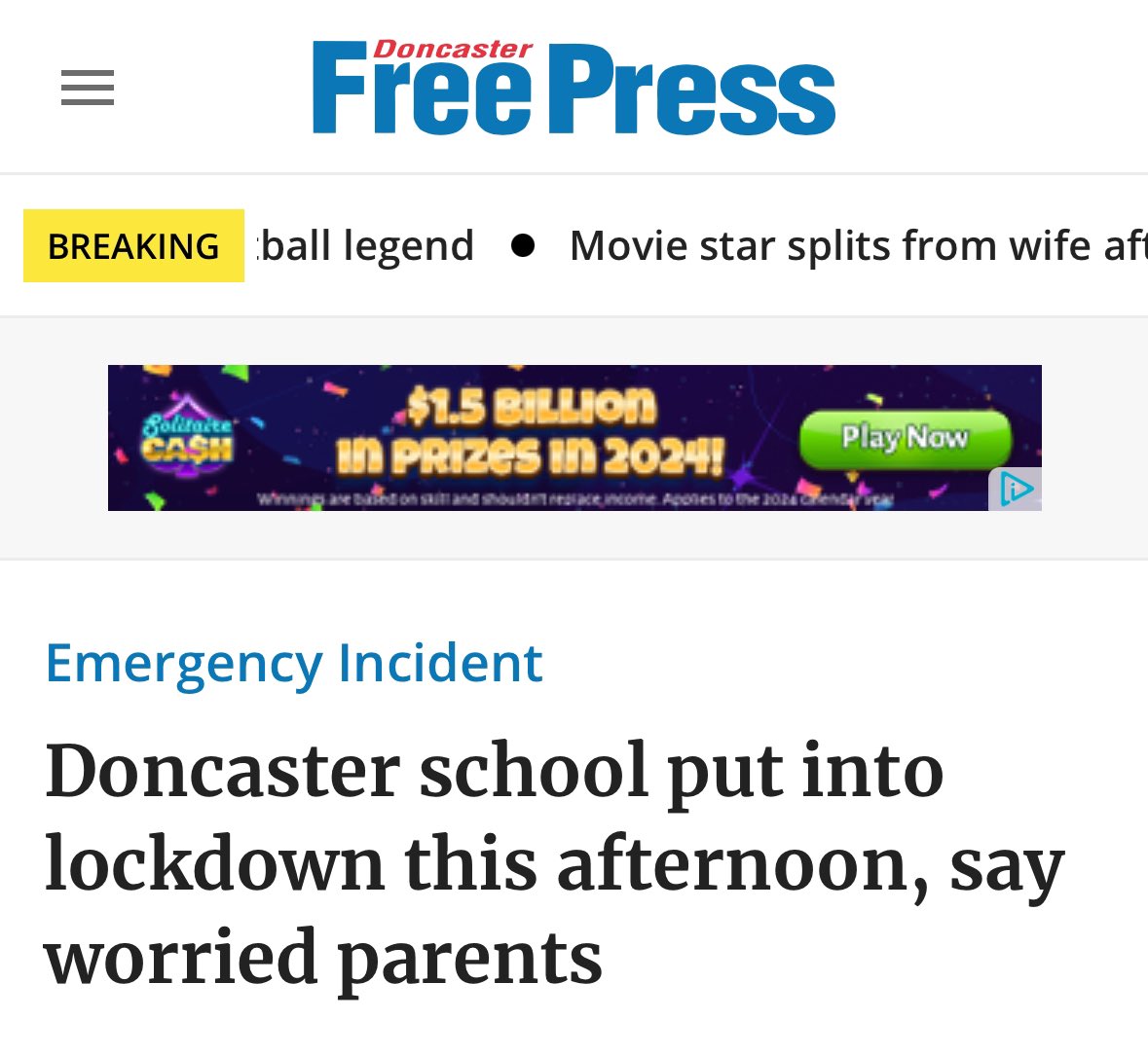 BREAKING: Doncaster School Lockdown Sparks Panic Among Parents!