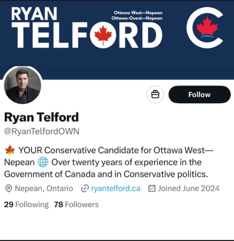 BREAKING: Mark Carney Challenges Ryan Telford in Nepean!  
Can Telford's 78 Followers Turn the Tide in a Shocking Upset?