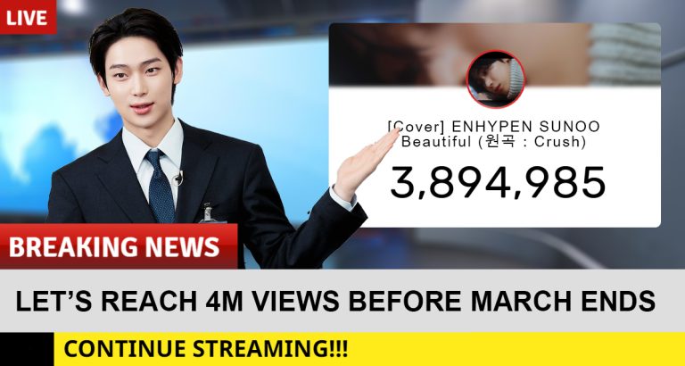 BREAKING NEWS!! 🚨 SUNOO's Cover Nears 4M—Will It Break the Internet?