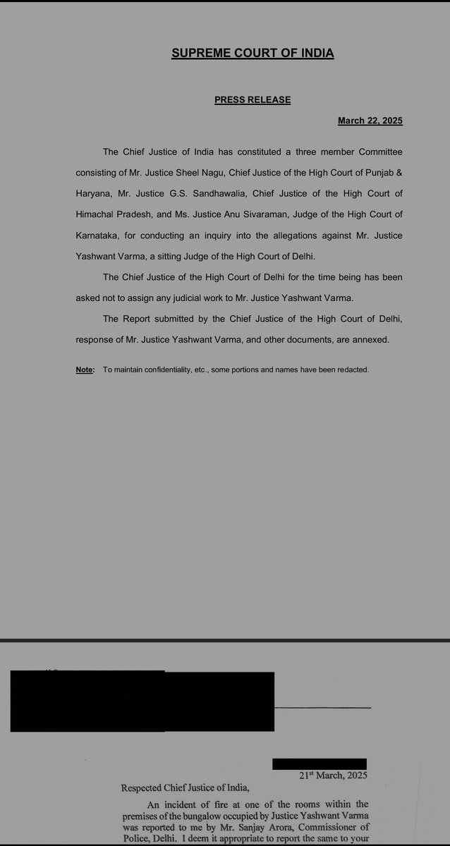 BREAKING: Supreme Court Reveals Shocking Cash at Justice Varma's
