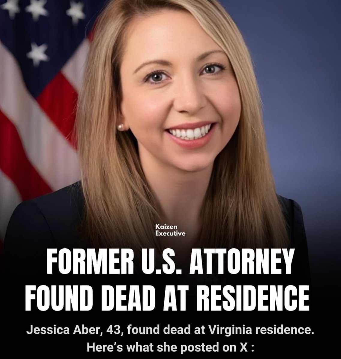 BREAKING: U.S. Attorney Jessica Aber Found Dead After Controversial Case