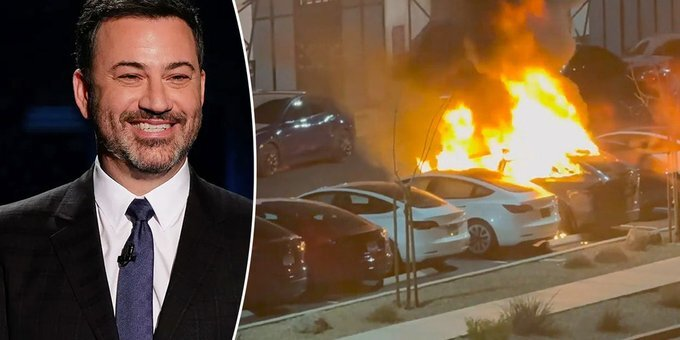Backlash Erupts: Kimmel's Tesla Arson Joke Sparks Fury!