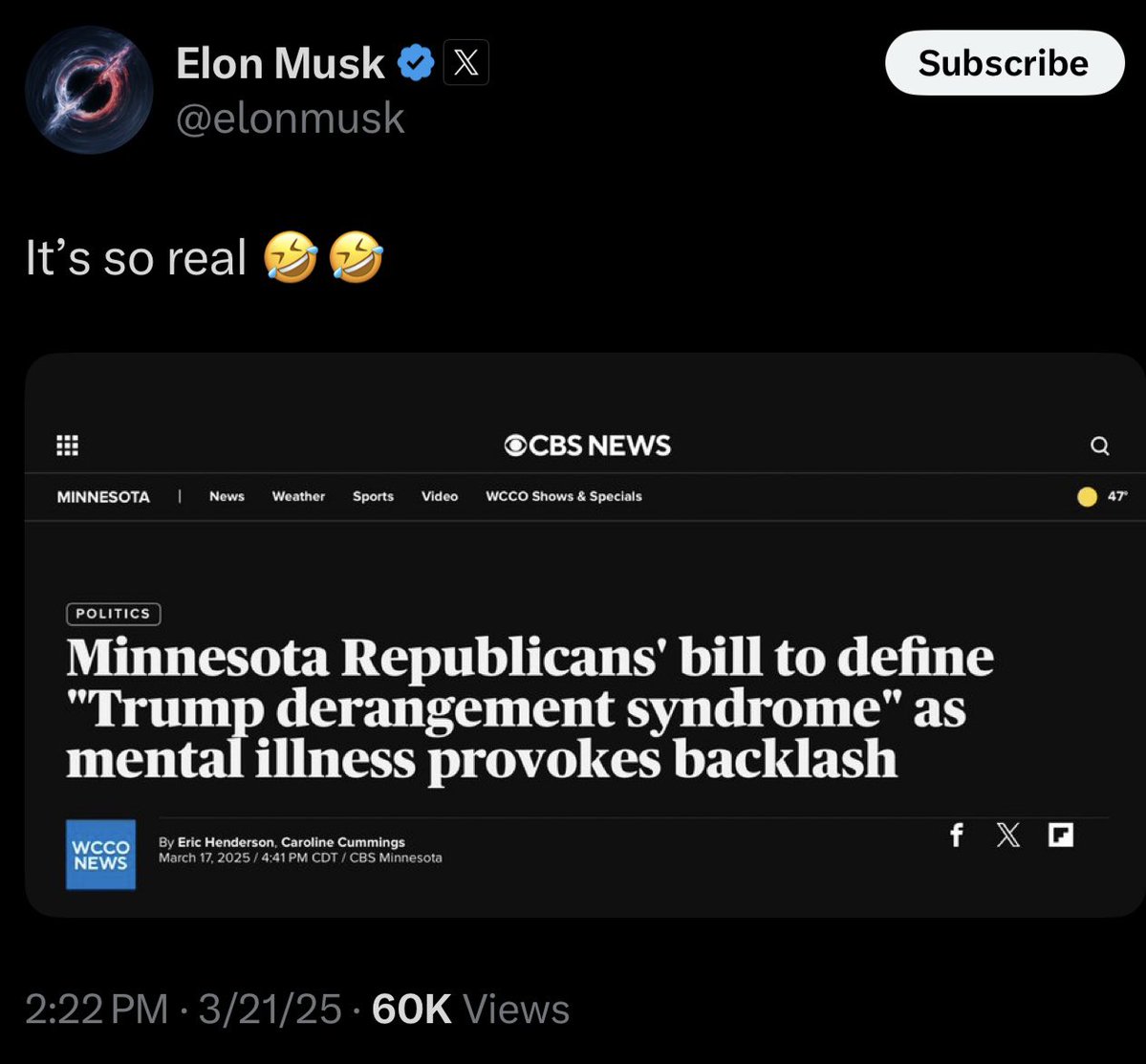 Bill Sponsor Arrested for Soliciting Minor; Musk Defends Him!