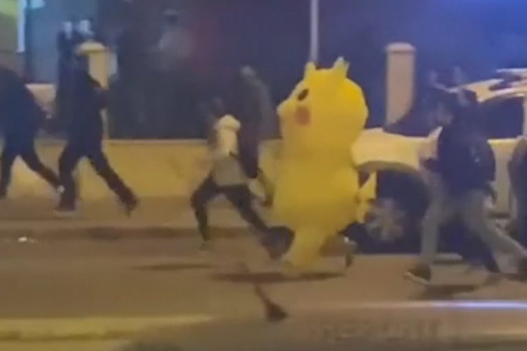 Bizarre: Pikachu Costume Clashes with Police During Turkey Protests!