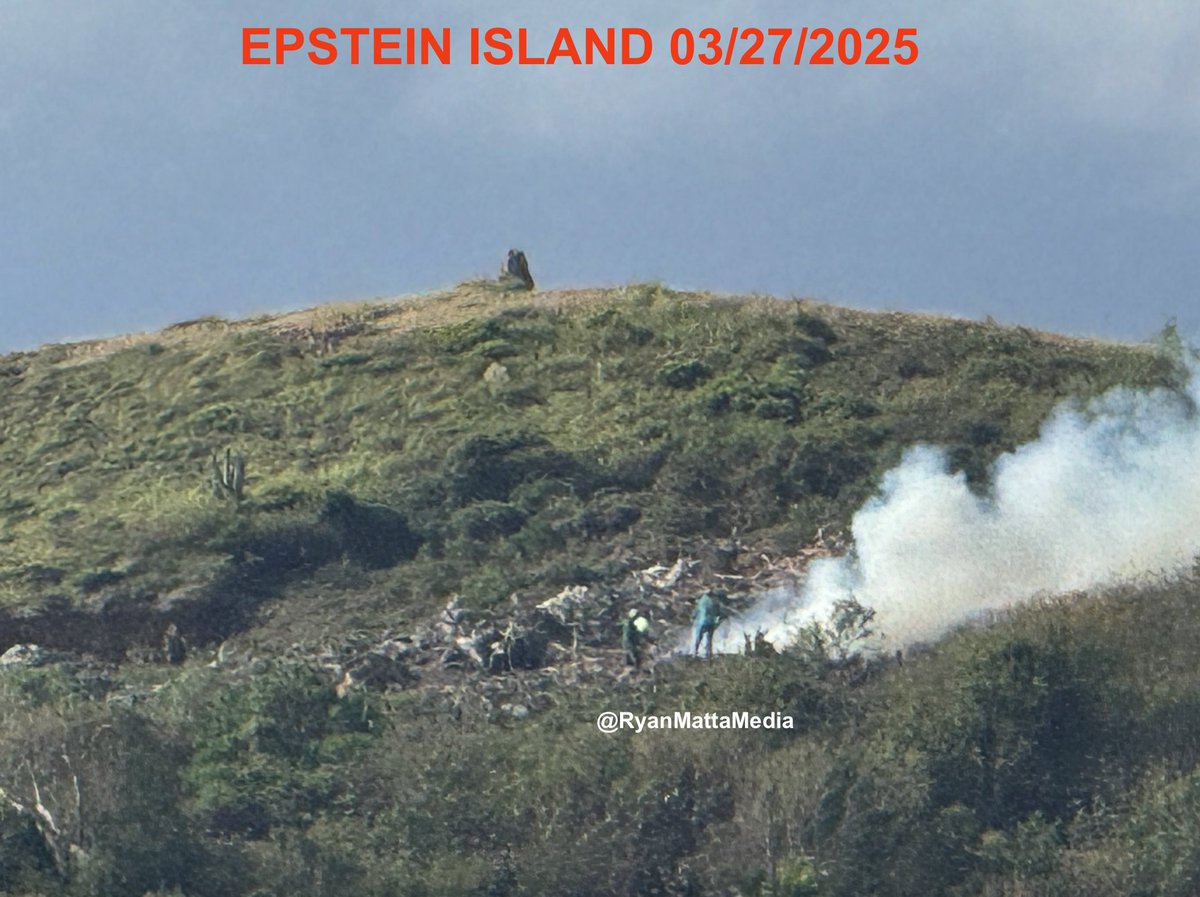 Breaking: Fires Erupt on Epstein's Island Amid Navy Boat Presence!