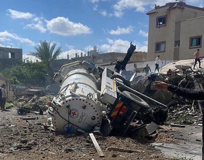 Breaking: Israel Bombs Municipal Vehicle, Killing Three Workers!