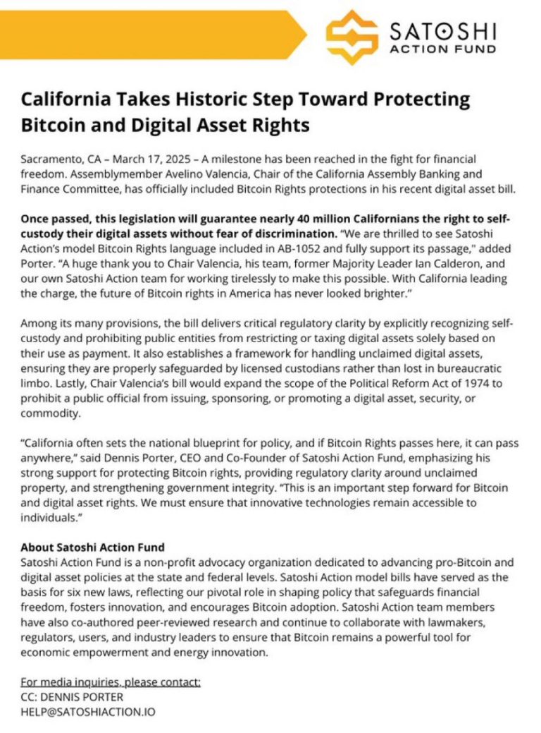 California's Shocking Bill: Bitcoin Rights for 40M Residents!