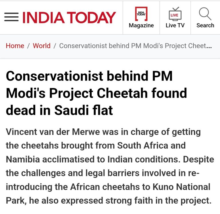 Cheetah Crisis: Modi's Conservationist Found Dead Amid Chaos!