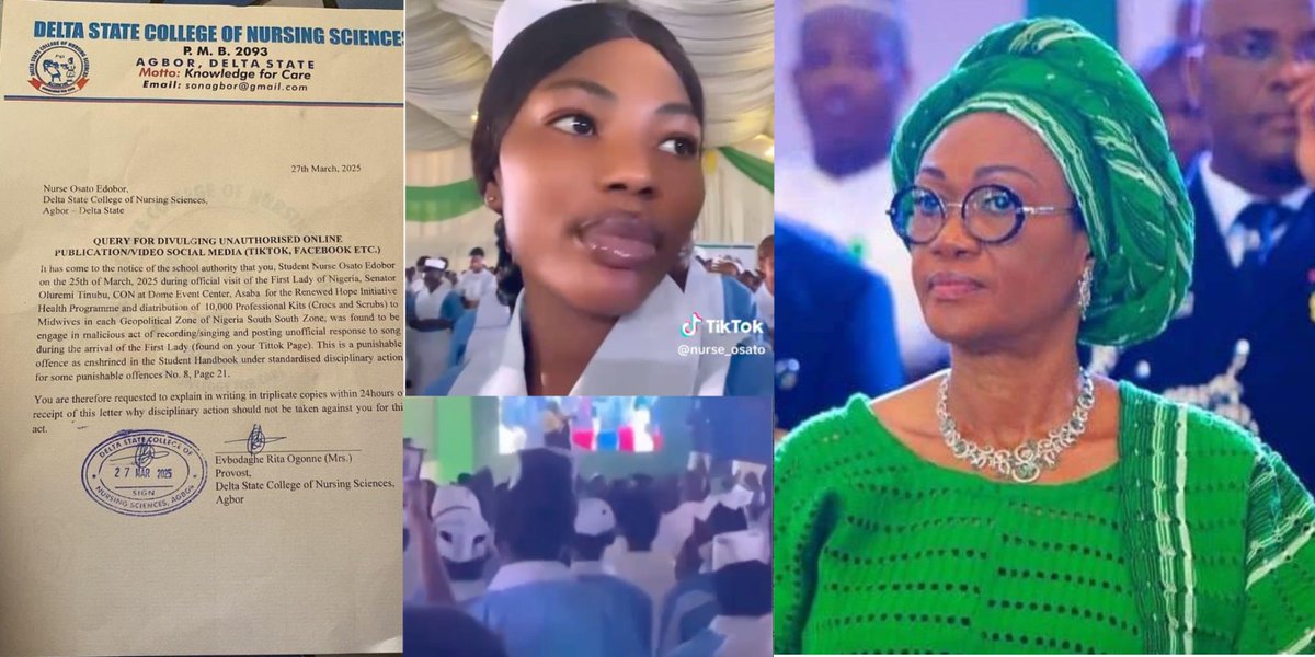 Delta Government Forces Nursing College to Drop Student Query!