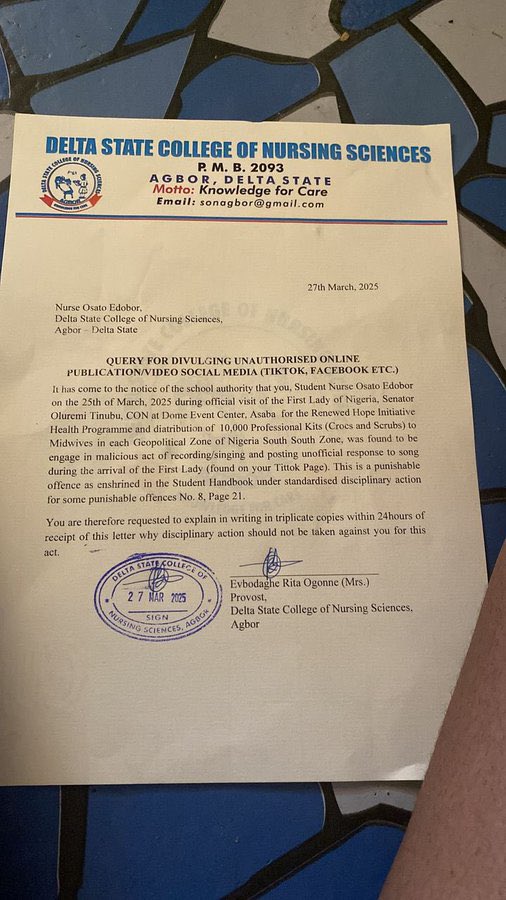 Delta Health Commissioner Shocks: Nurse's Query Withdrawn!