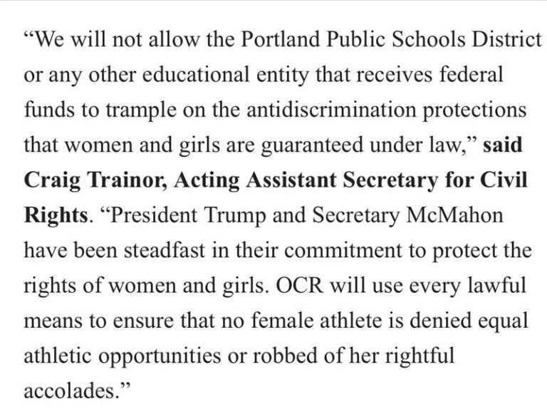 ED Investigates Portland Schools for Title IX Violation!