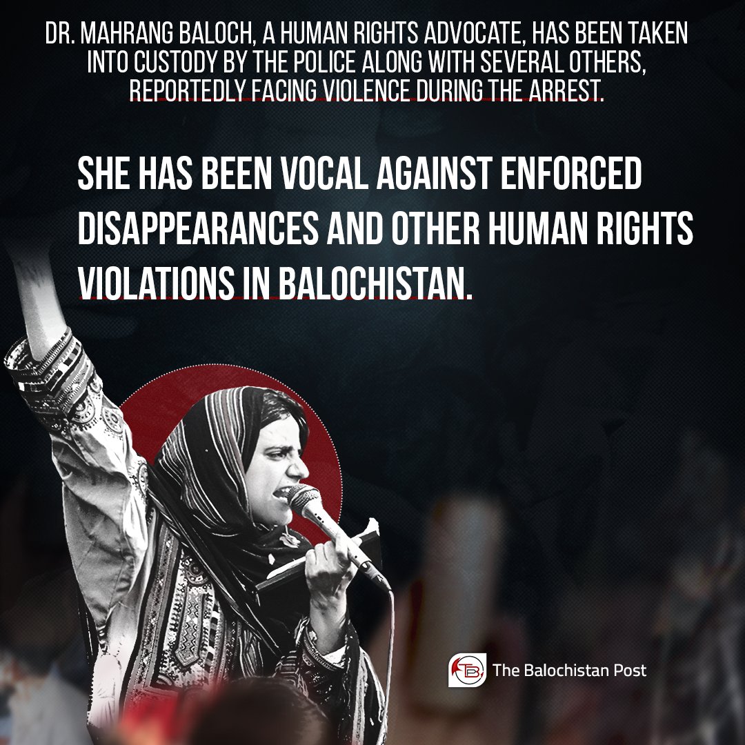 Human Rights Advocate Dr. Mahrang Baloch Arrested Amid Violence!