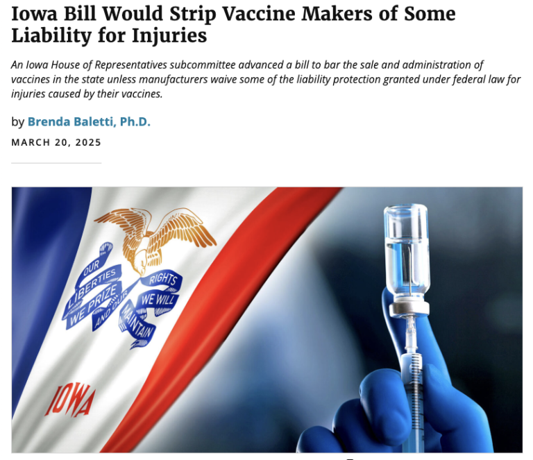 🚨 Iowa Bill Aims to Shield Vaccine Makers from Injury Lawsuits!