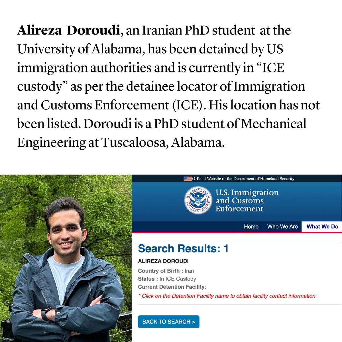 Iranian PhD Student Detained by ICE: Human Rights Outcry!