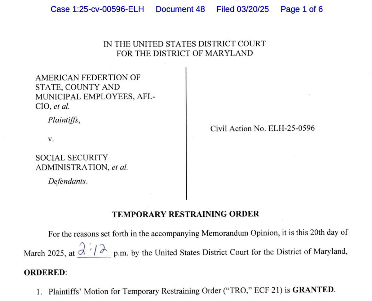 Judge Blocks Musk & DOGE Access to Sensitive SSA Data!