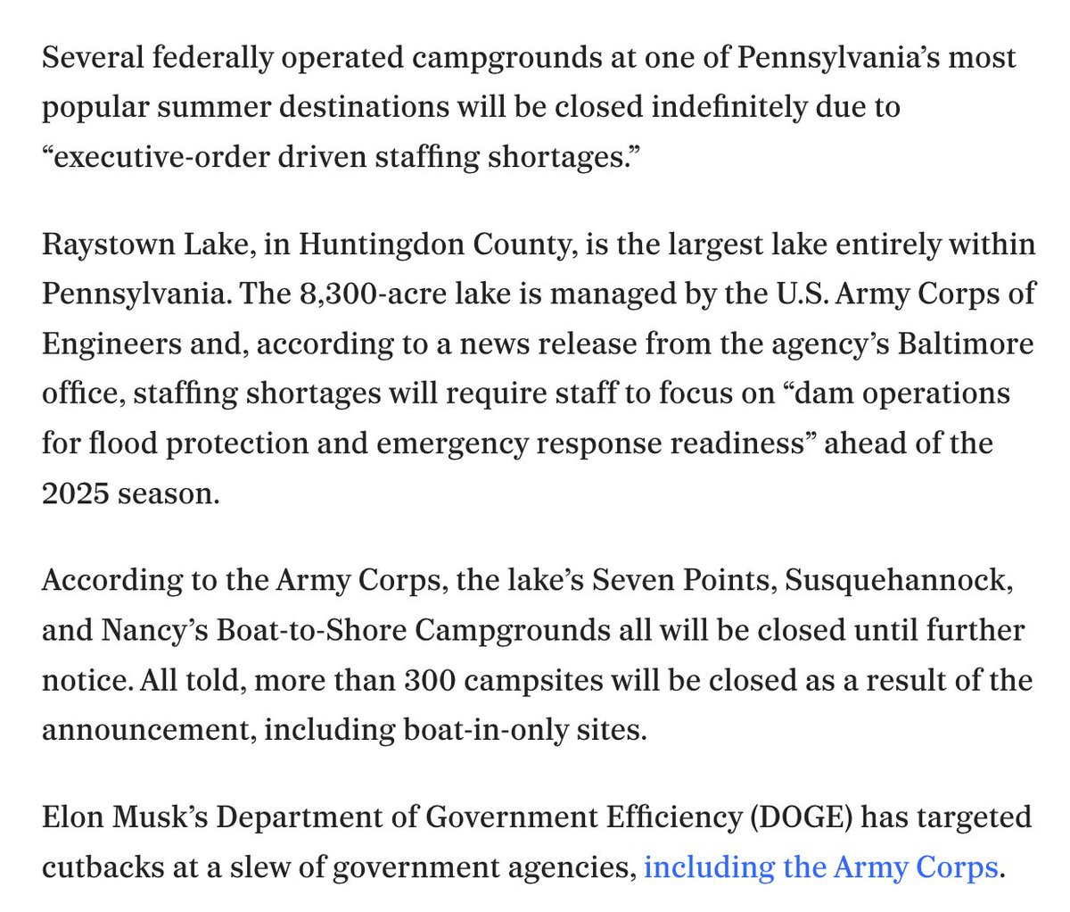 Massive Campsite Closures in PA: DOGE Cuts Blamed!