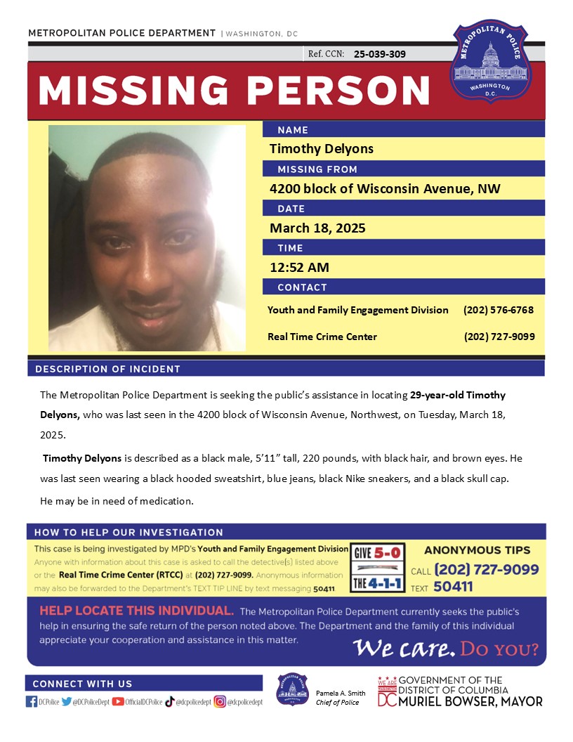 Missing Person Alert: Timothy Delyons Vanishes Without a Trace!