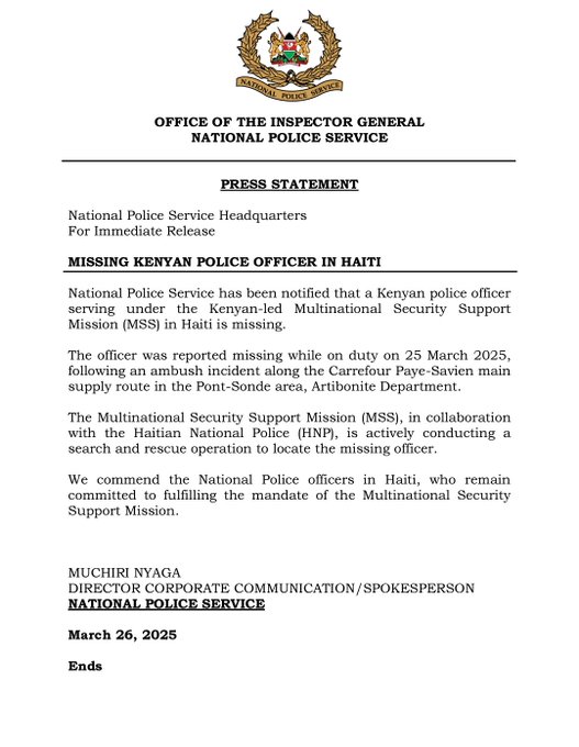 NPS Confirms Search for Officer Amid Disturbing Death Video
