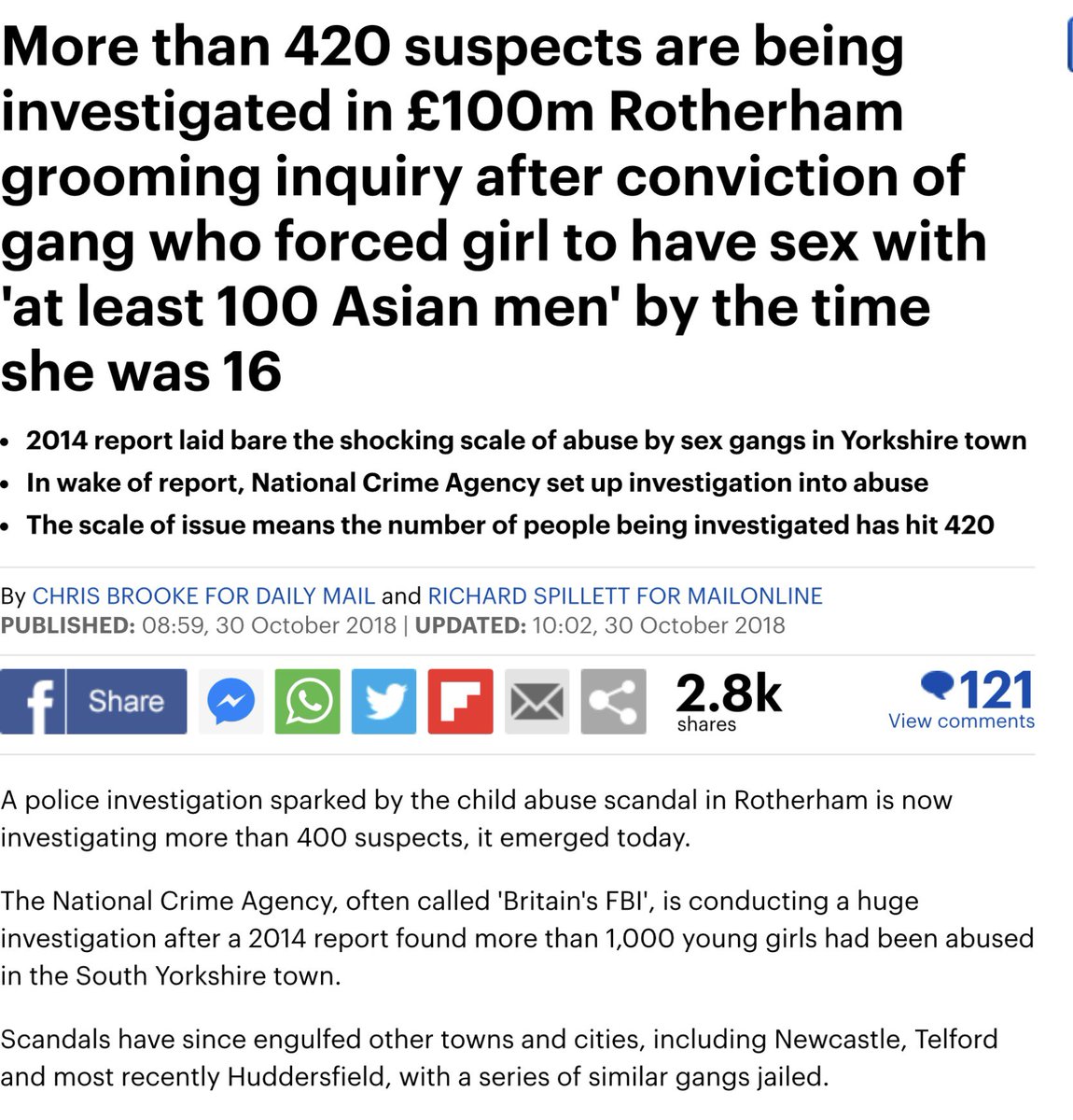 Only 10% of Rotherham Men Charged: Where Are the Rest?
