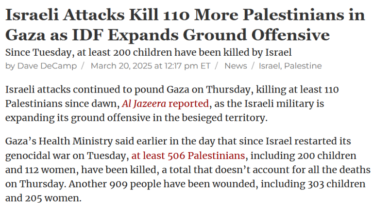 Outrage: 110 Palestinians Killed, NY Times Silent on Crisis