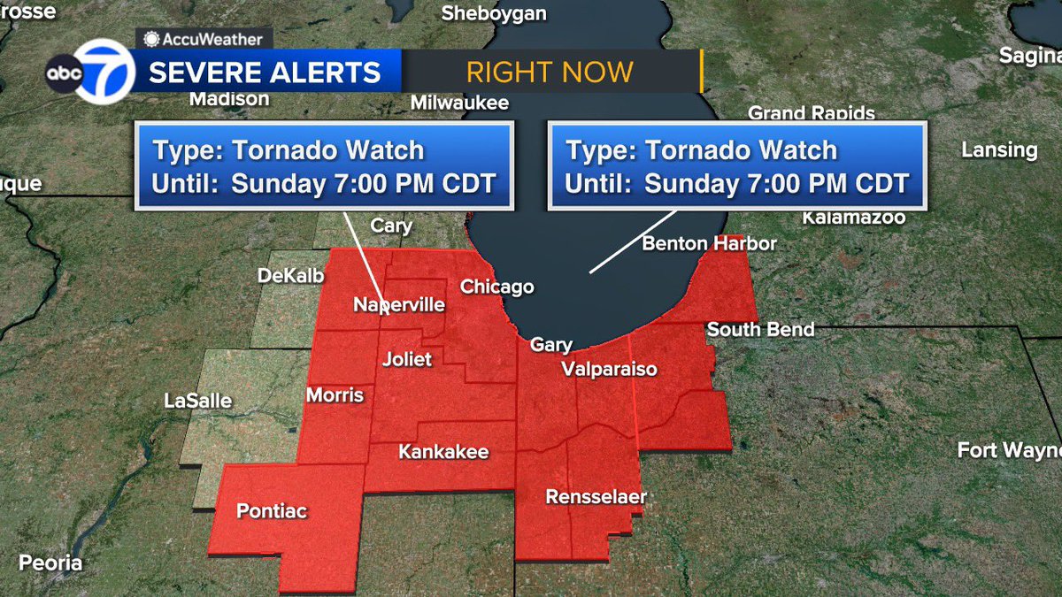 Severe Storms Slam Chicago: Tornado Watch and Hail Chaos!