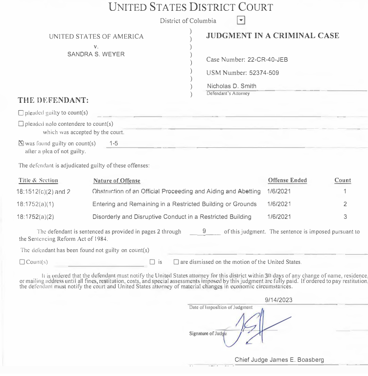 Shock Sentence: Judge Jeb Boasberg Sends Sandra Weyer to Prison!