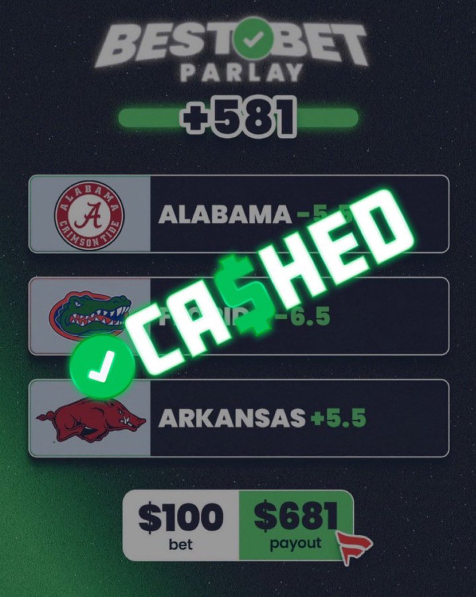 Shocking Parlay Win: Alabama, Florida, Arkansas Defy Odds!