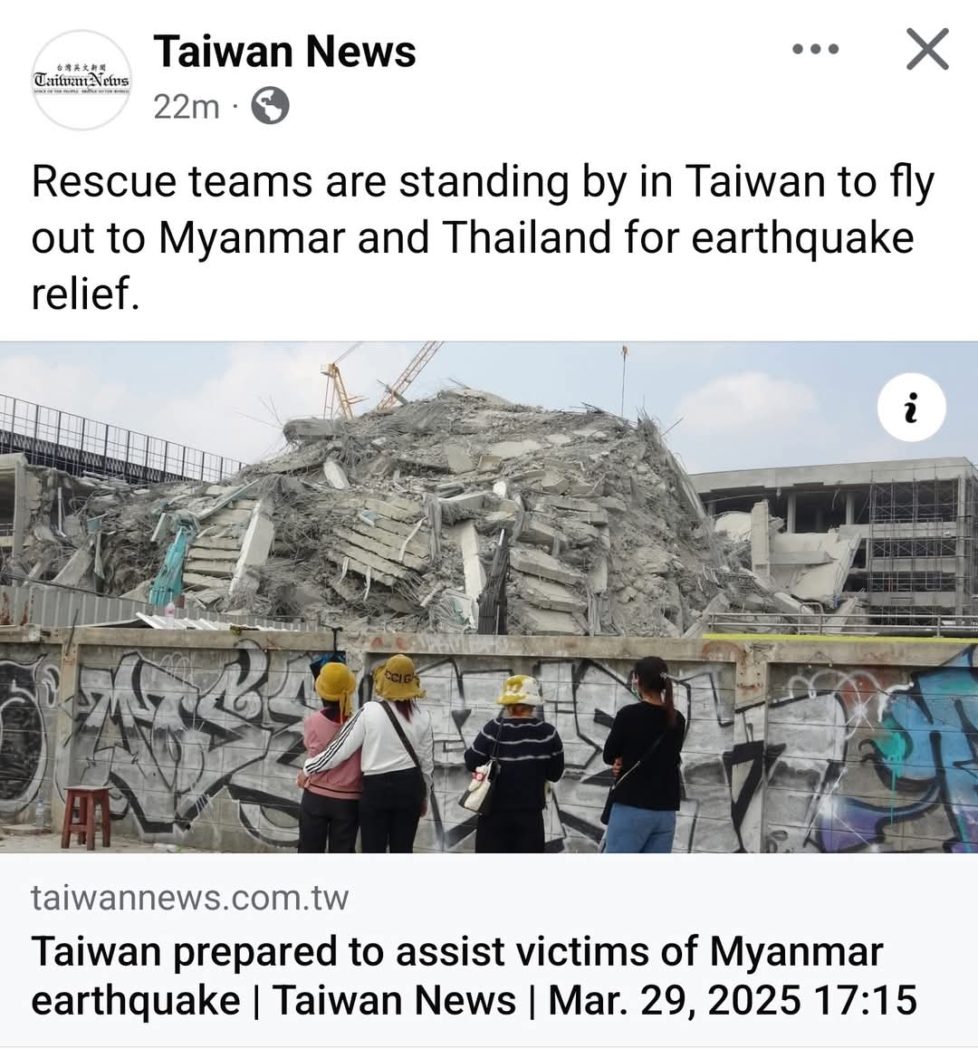 Taiwan's Rescue Plane Stuck as Myanmar Junta Favors Russia, China  
What's Happening In Myanmar  
Sagaing  
Help Myanmar Recover  
Myanmar Earthquake