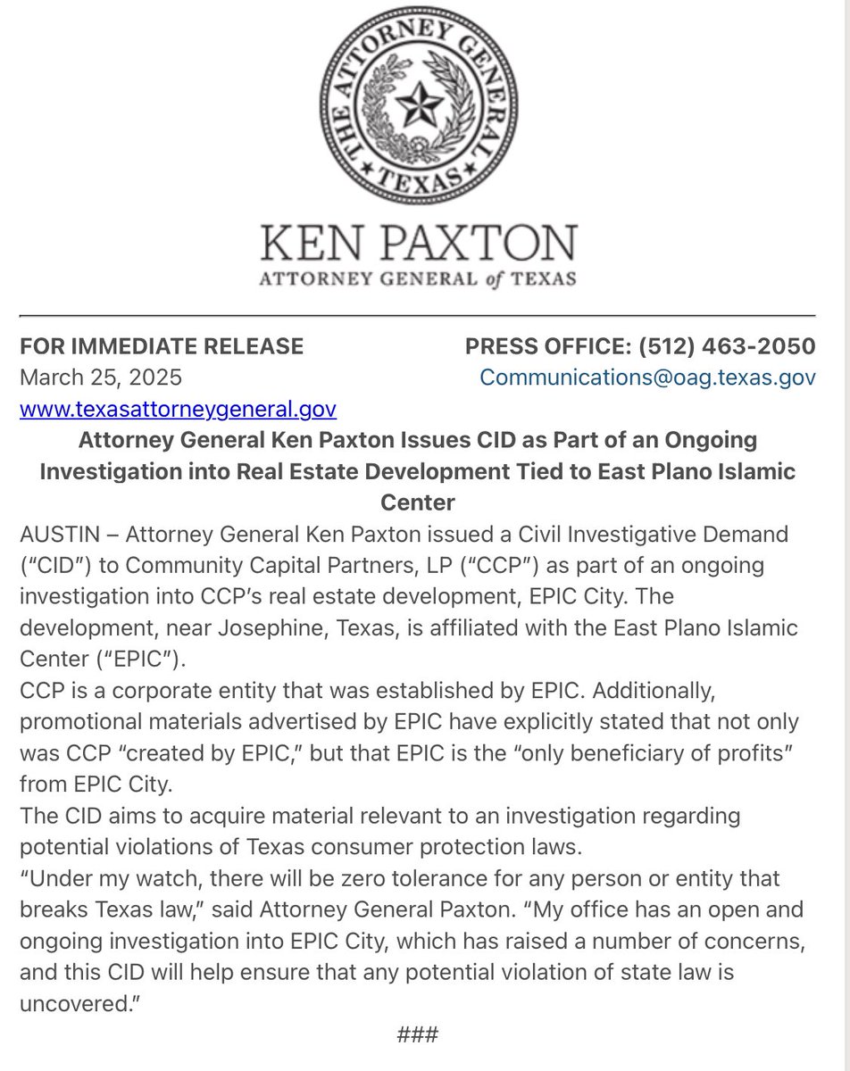 Texas AG Investigates Islamic Center Amid Sharia Law Fears!