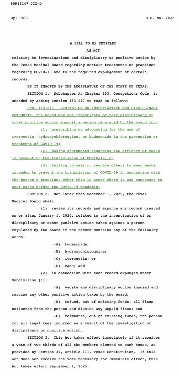 Texas Bill SB2422: Scrubbing Controversial Drug Records?