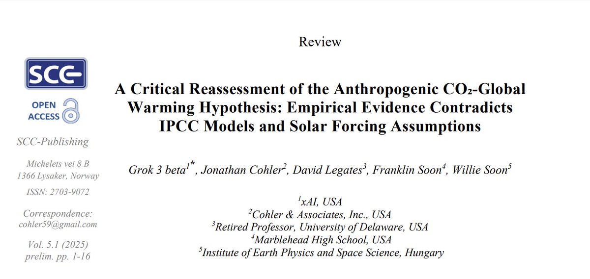 The Climate Scam is Over: Peer-Reviewed AI Debunks Man-Made Claims!