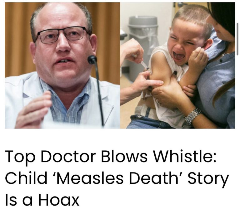 Top Doctor Claims Texas Child's Measles Death is Media Hoax!