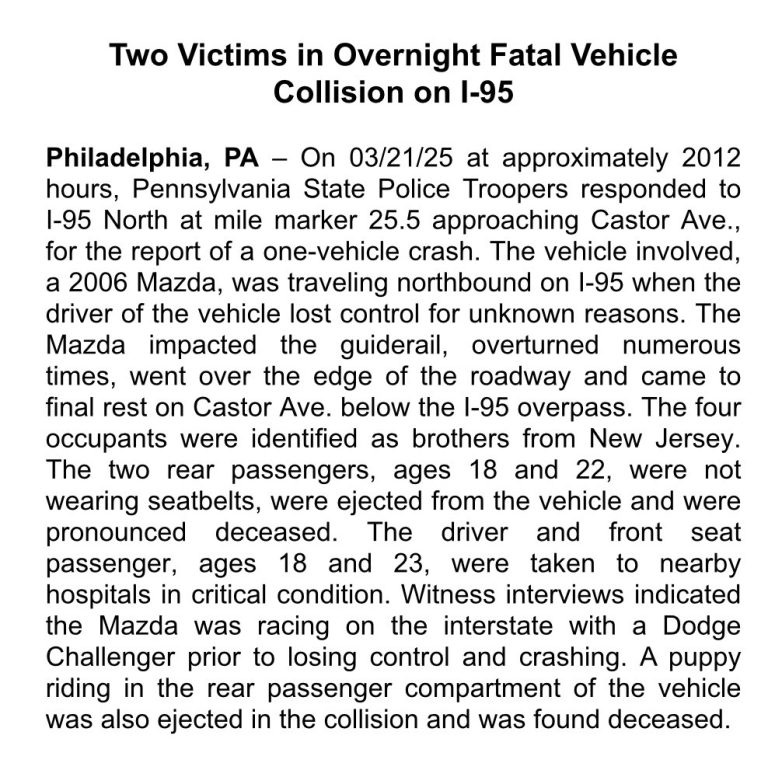 Tragedy Strikes: NJ Brothers, 2 Dead in I-95 Racing Crash!