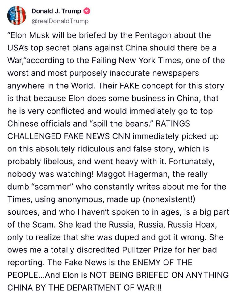 Trump Rips 'Maggot Hagerman' Over Musk's China War Briefing Report!