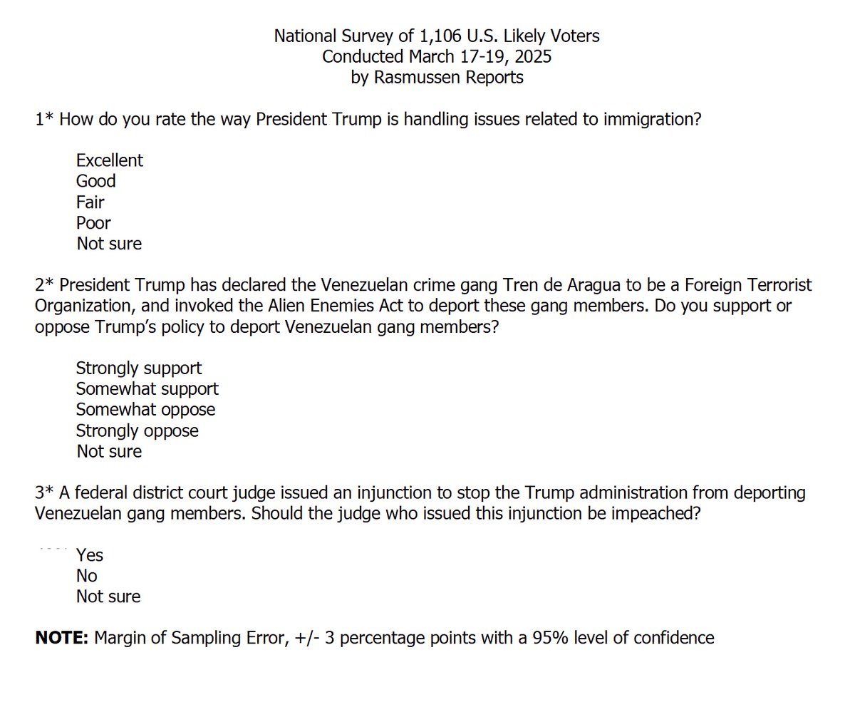 Trump's Deportation Plan: 66% Voters Back Controversial Move!  
Impeachment of Judge Boasberg Supported 2-to-1 by Voters!