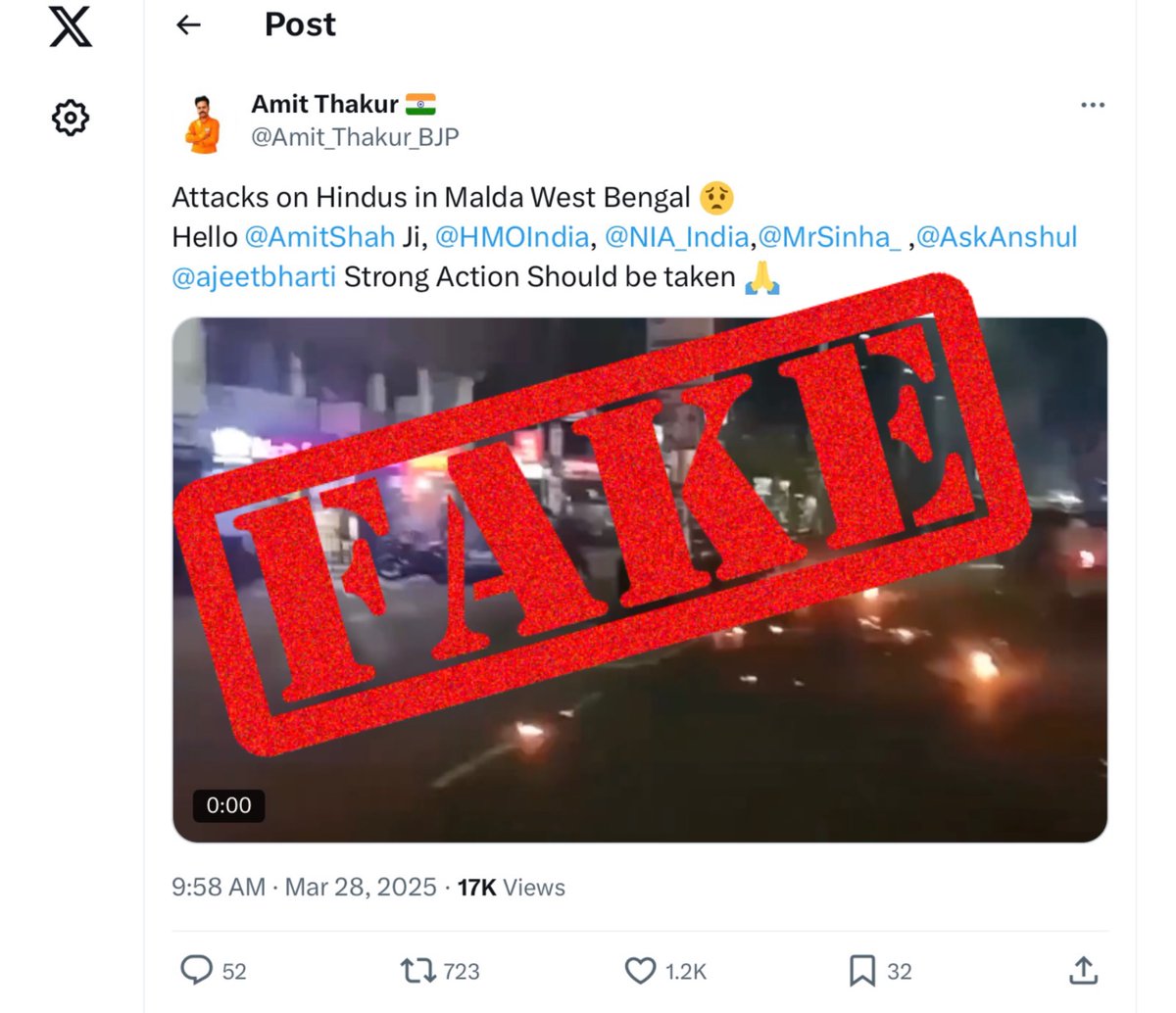 Viral Arson Video Misidentified: Malda Claims Debunked!
