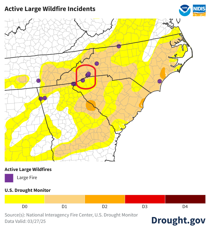 Wildfires Rage in WNC & Upstate SC Amid Severe Drought Crisis!