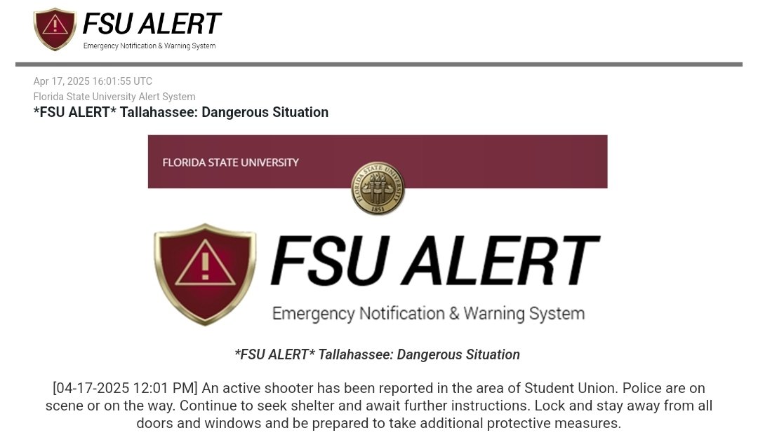 Active Shooter Alert at FSU: Panic Grips Campus Community!
