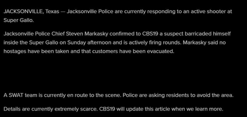 BREAKING: Active Shooter Barricades Inside Jacksonville Grocery!