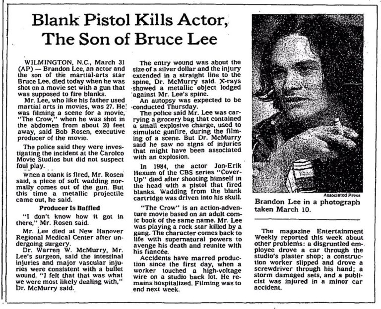 Brandon Lee's Tragic Death: Was It a Hollywood Conspiracy?