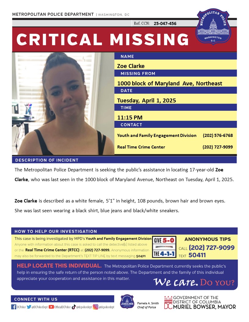 Breaking: 17-Year-Old Zoe Clarke Mysteriously Vanishes!