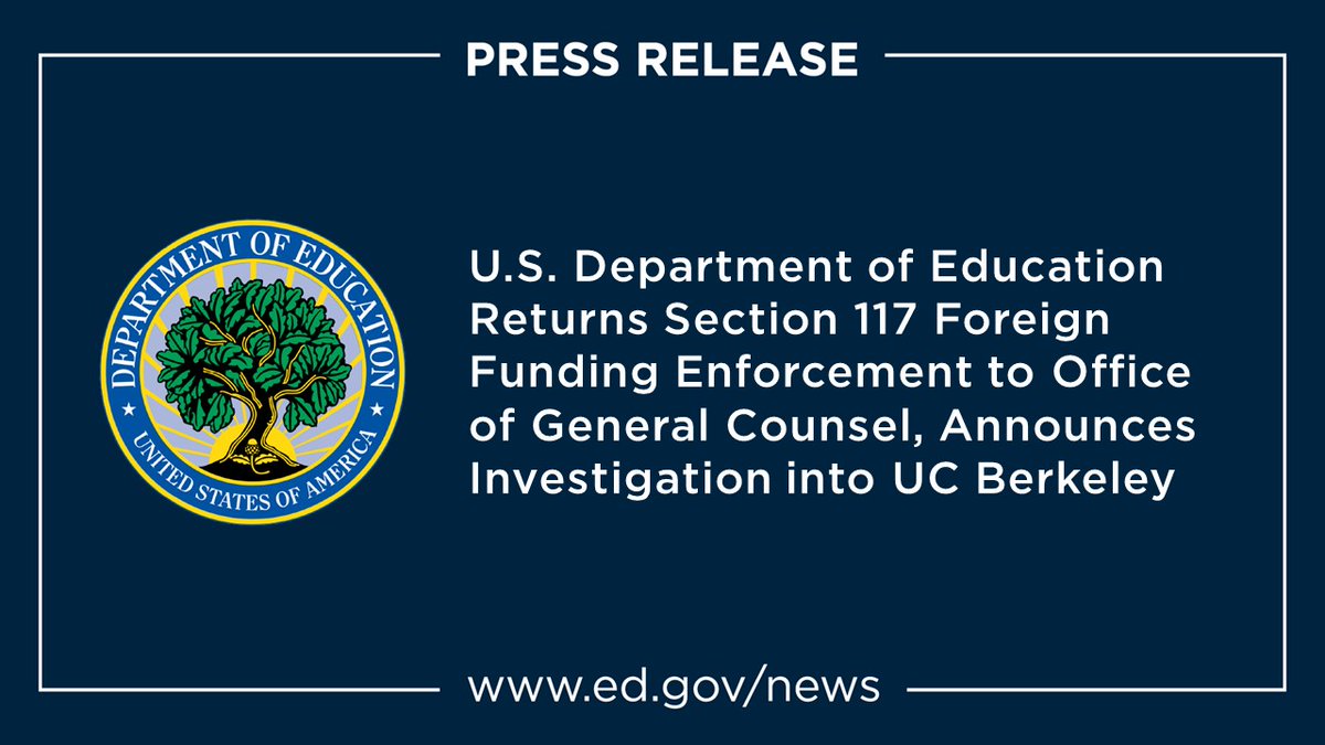 ED Investigates UC Berkeley Over Controversial Foreign Funding