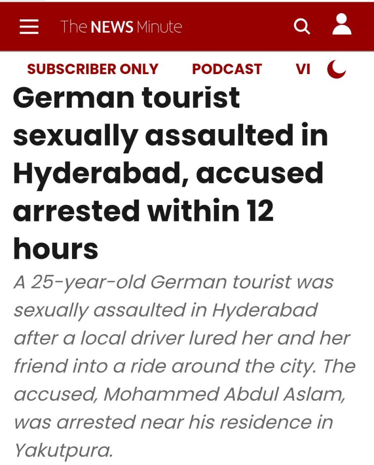 German Tourist Raped in Hyderabad: Outrage Over Accused's Identity