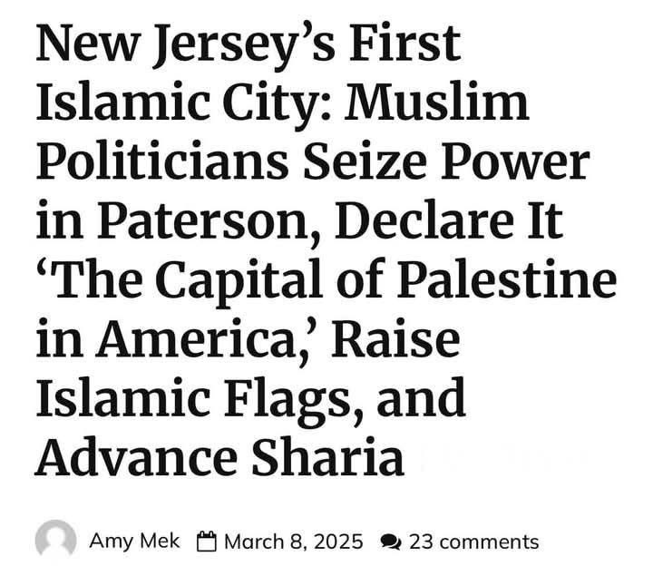 Paterson, NJ Declared "Capital of Palestine" Amid Sharia Push!