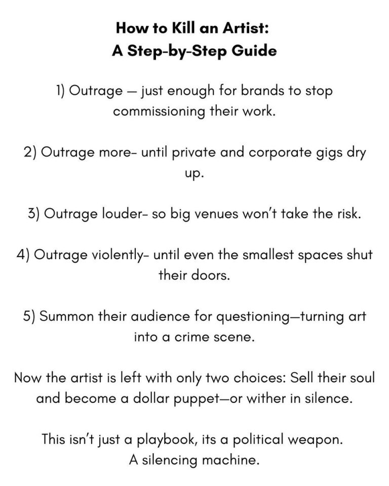 Shocking New Guide: "Democratically" Ending an Artist's Career!